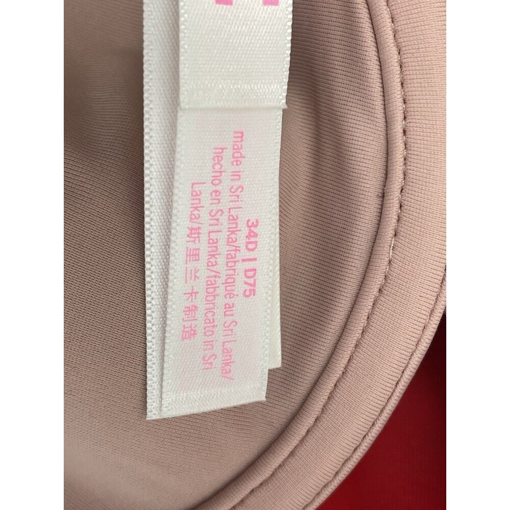 PINK Victoria's Secret Reversible Front Close Bra Lined Red 34D - Picture 6 of 10